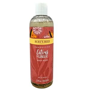 Burt's Bees Citrus Ginger Body Wash 12oz Energizing Natural NEW NOS